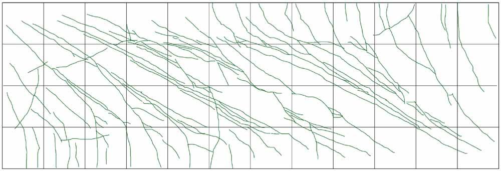 Test Results The crack patterns at translational angle (R) of.rad. are shown in the Fig. 2. Bending and shear crack are observed at.25rad.