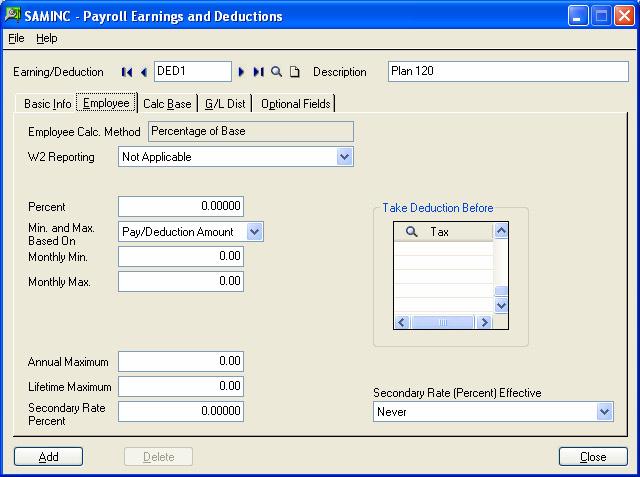 Step 8. Set Up Earnings, Deductions, and Other Pay Factors earning/deduction). Following this section is a description of all the fields that appear on the Employee tab for accruals.