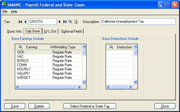 Step 13. Set Up Federal and State Taxes Percentage. For a federal or state unemployment tax, enter the percentage to be used in calculating the tax. Annual Maximum Earnings.