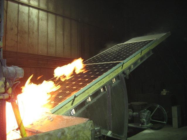 Set Up Figure 3 System 1 Spread of Flame Experiment with PV Modules