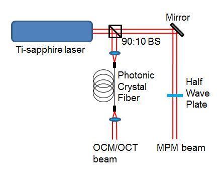 Figure 3.1. Schematic of the dual-spectrum source. Abbreviations: BS, beam splitter.