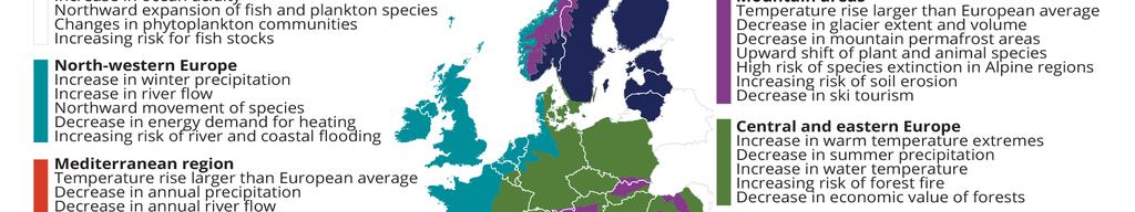 EUROPEAN BRIEFINGS COUNTRY COMPARISONS COUNTRIES & REGIONS Climate change impacts on ecosystems
