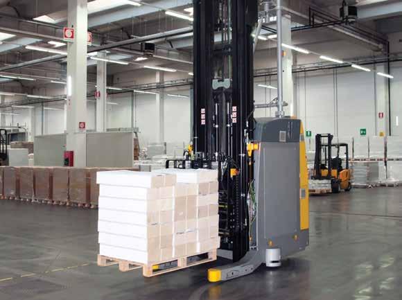 Forklift or AGV Assembly station workers build products, pack completed products into boxes, and load the filled boxes onto a pallet.