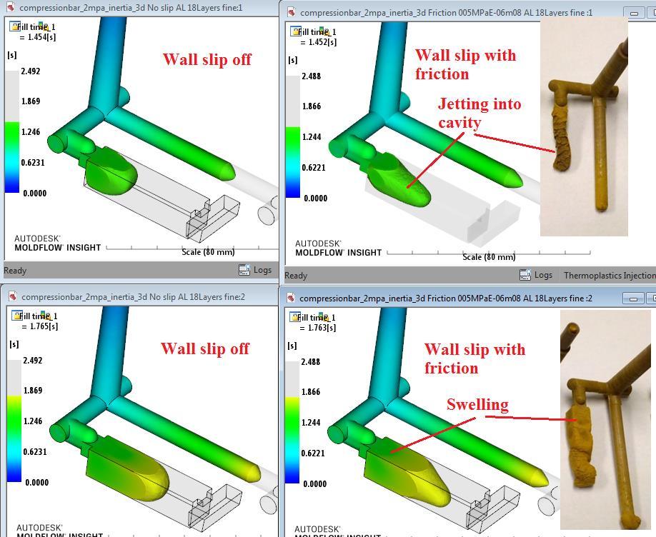 Wall Slip (3D) Slip Friction Coefficient With friction : a slip