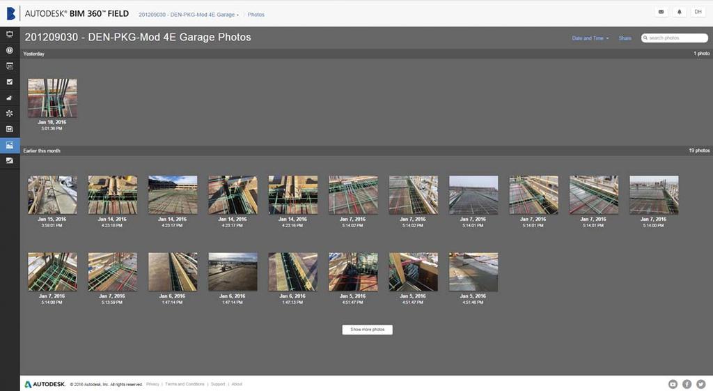Photos In this tab you can categorize and store photos in chronological or alphabetical