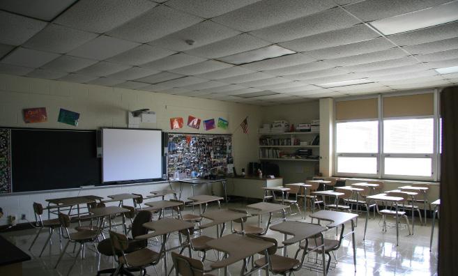 ACT as beveled. This can result in mold growth and poor air quality in the plenium space as well as in the classroom.