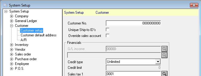 Customer In Customer setup, a check box was added
