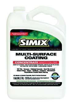 SIMIX Multi-Surface Coating SIMIX Multi-Surface Coating is a single ply surface treatment for aged PVC membranes. It inhibits the attraction of dirt, bacteria, and other rooftop contaminants.