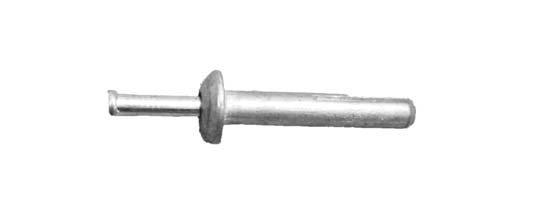 Zinc Nail-ins Mushroom head, expanding zinc plated steel nail-in anchors used for fastening IB termination bars and metal fl ashings to concrete and fi lled masonry walls.