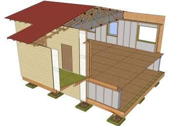 housing archetype Above permafrost construction, single storey with heated crawlspace for services 1000 sq.