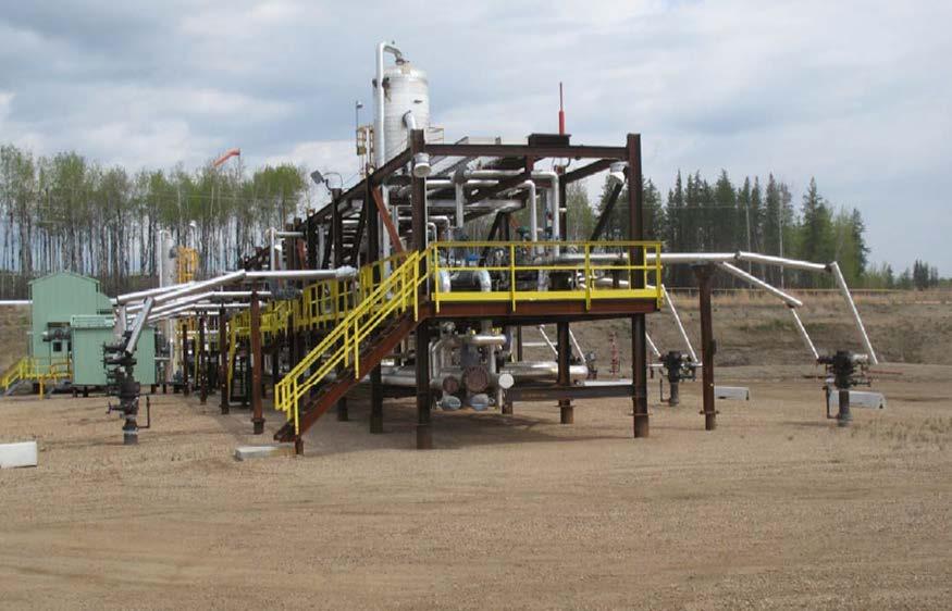 Orion Well Pad Facilities The facility has 6 well pads with a total of 22 SAGD well pairs Typical