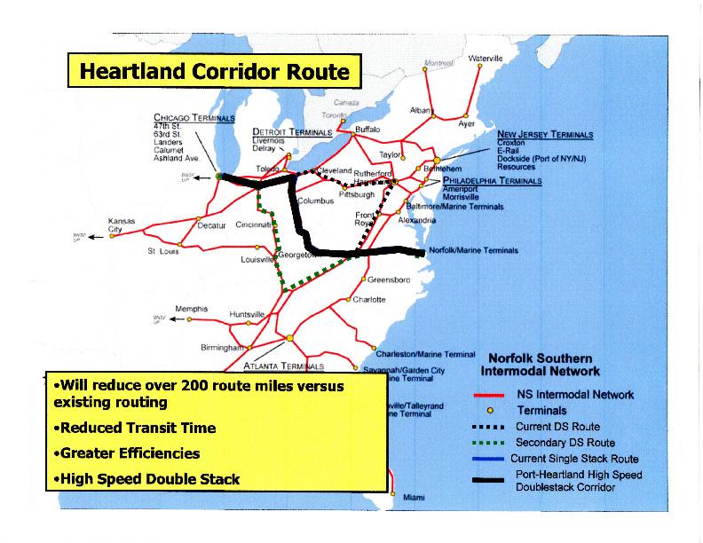 Heartland Corridor Route Source: