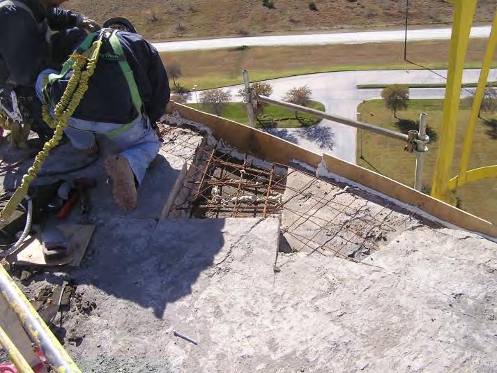 Silo Roof Beams Pockets Repair The silo roof beams pockets are opened and, based on the findings,
