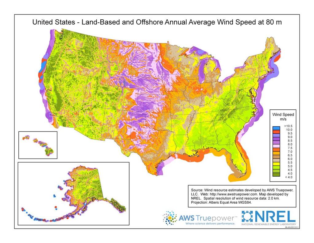 US Wind Resources US Wind Power Technical