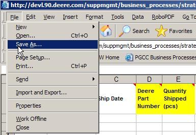 Click the Surcharge Tracking Documents and Templates for Deere Employees link. 3.