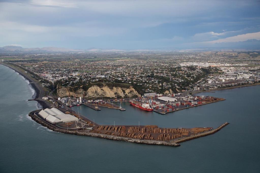 Figure 7-1: Port of Napier, Geographic Setting The proposed wharf is to be located on the seaward edge of the northern end of the container terminal.