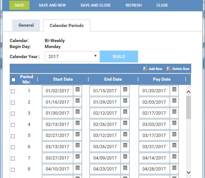 Setup pay calendars for the pay groups that were imported from the system sync.