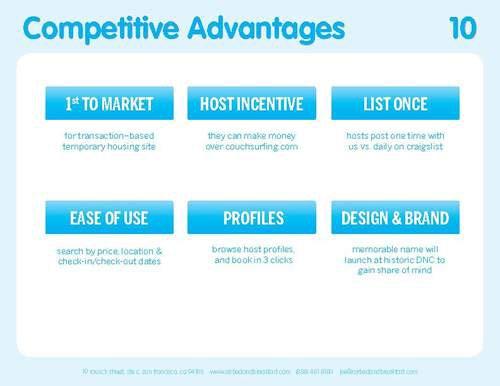 Competitive Advantages What you want to do on this slide is answer questions before they come up.