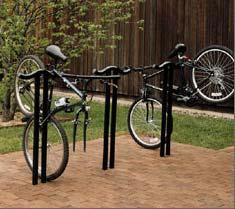 Bicycle Rack Manufacturer: Landscape Forms Model: Pi Color Black Manufacturer: FairWeather Products Model: BR 1.