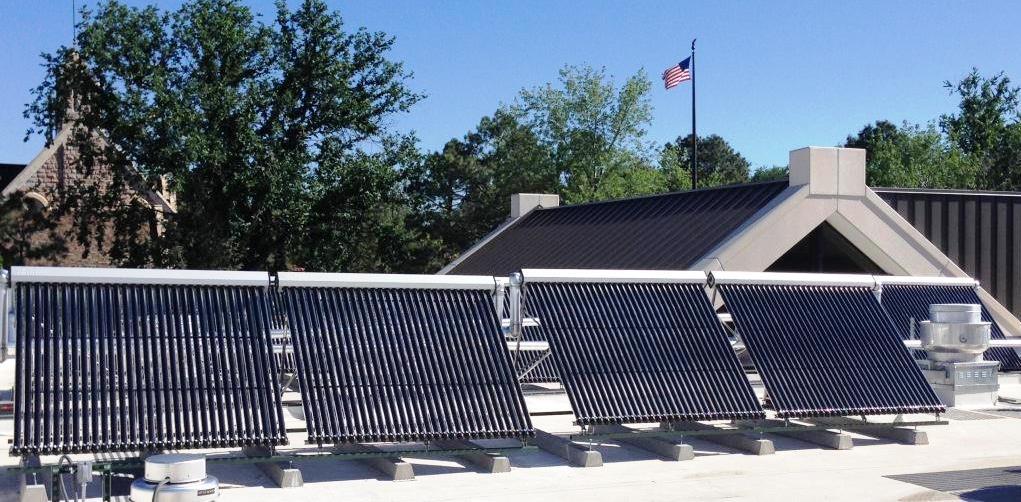 Thermal Project Status: Complete September 2014 MTCO 2 Emissions Reduction = 1479 MTCO 2 @ 25 Years Solar thermal system to support campus