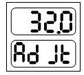 ) At this point, is displayed, which indicates it is in external temperature calibration mode.