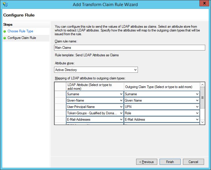 Integrating Acumatica ERP with AD FS 26 b. In the Add Transform Claim Rule Wizard dialog box, in the Claim rule template box, select Send LDAP Attributes as Claims, and then cl