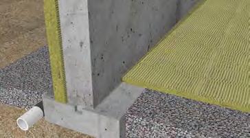 Install poly over the insulation and seal the leading edge to the foundation