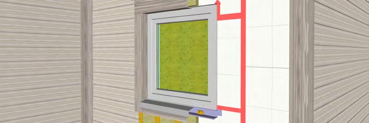 Non-Flange Mounted Window Watch Now at ROCKWOOL.com 1 2 1. Typical wood frame construction at sheathing stage. 2. Install starter strip of sheathing membrane below the window rough opening.