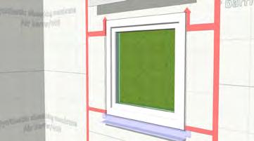 perimeter of the window to complete air barrier