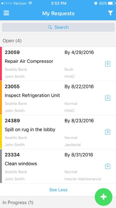 field or at your desk, use the Mobile App to update work orders, attach images, or review the labor log.