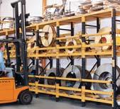 Coil racking is designed for the storage of material on reels or drums (often electrical cable).