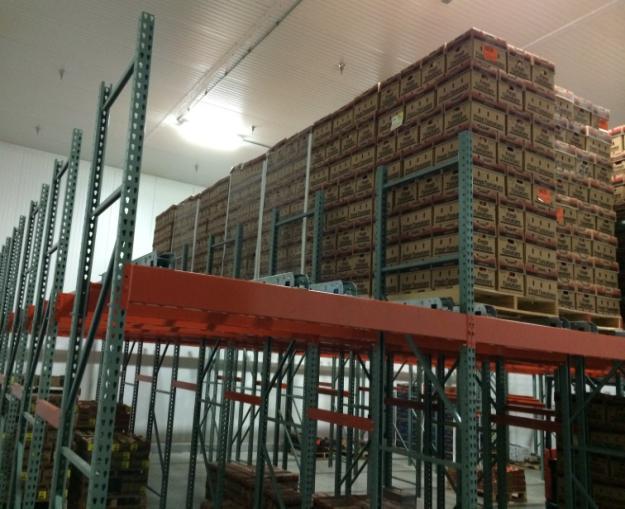 total width 168 pallet positions With Flow-Rail, additional