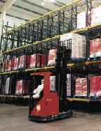 of fork lift truck movements required to handle the flow