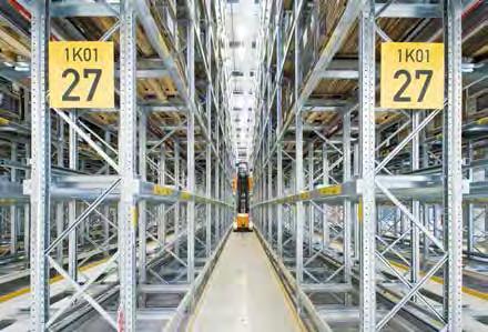 P90 Pallet Racking System Narrow Aisle and High Bay Racking -for faster order picking Narrow aisle and high bay racking combines most of the advantages of Wide Aisle Pallet Racking, but with better