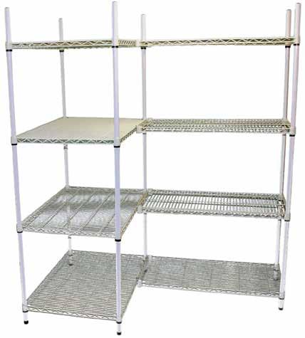 SHELVING WIRETRUSS SHELVING An attractive and economically priced shelving system for use in coolrooms, freezers, commercial kitchens, hospitals, and