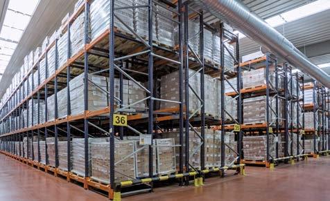 Push-back is an accumulative storage system that allows you to store up to four pallets deep per channel.