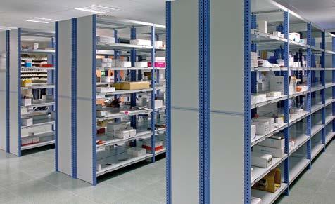 M3 shelving 3 Basic system of manual storage and archiving for light and medium loads.