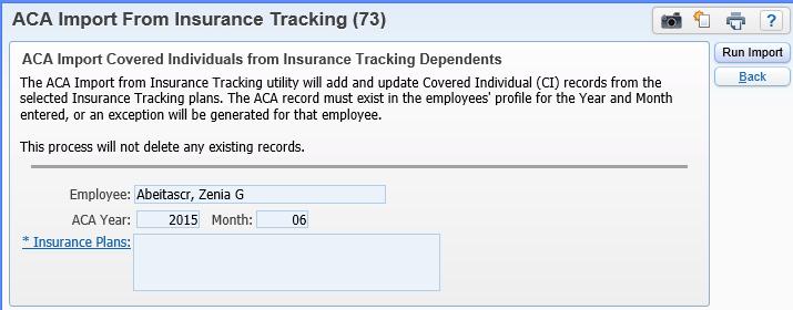 employee from the 1094-C/1095-C Information tab > Covered Individuals in the