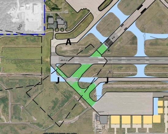 Project Title Runway 2/20 Threshold Relocation No. Cost $12,000,000 Intermediate 15 Runway 2/20 will be shifted along its centerline 1,113 feet to the north.