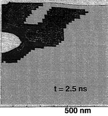 m = 351 nm, x = 3 ns, F = 10 J/cm 2 Ceria particle, z = 100 nm, h = 300 nm Fracture propagation
