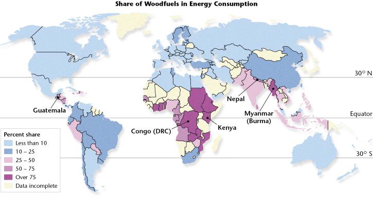 Figure 8 The consumption of wood as an energy source has increased by nearly 80 percent since 1960.