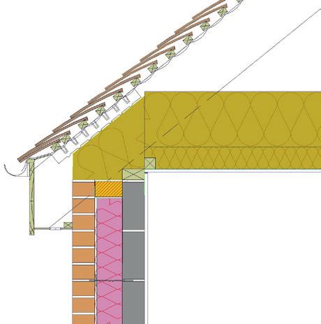 E10 Eaves (Insulation at Ceiling Level) General Construction Specification: l wall lining; l inner leaf blockwork; l Kingspan Kooltherm K106 Cavity Board 115 mm with 10 mm cavity; and l outer leaf