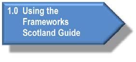 Structure of the guide The structure of the Frameworks Scotland Guide reflects the life cycle of a Frameworks Scotland project the sequential stages that an NHS Client will need to undertake when