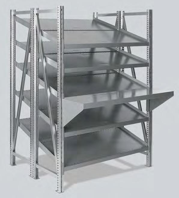 On-Line Shelving Accessories A Work Table can be added to an On-Line shelving unit to provide additional space at an assembly sta-tion or in a workshop.