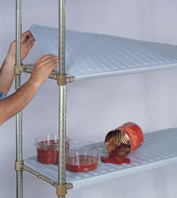 Heavy Duty Square Post Wire Shelving accessories Snap-on Shelf Covers Establish an effortless
