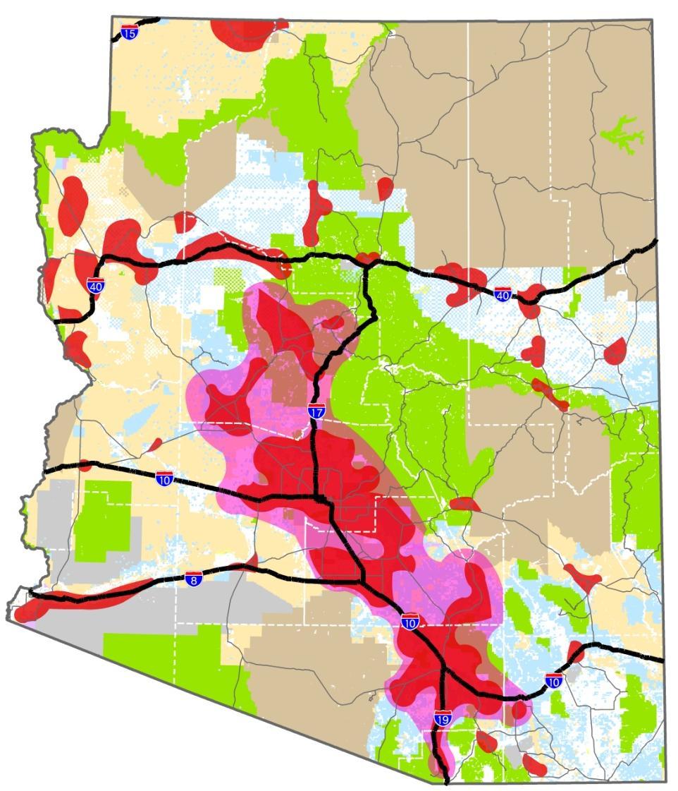 Sun Corridor Mega Region Flagstaff Sun Corridor will include 85% of state population by 2050 Yuma Prescott Phoenix Tucson Two-thirds of housing units yet to be built