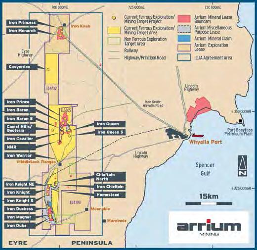 Exploration MBR Development focus moving from west to east side of MBR Eastern side proving highly prospective and focus for brownfields hematite exploration over next 2 to 3 years Targets biased