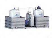 System is a rugged skid-mounted system that consists of a Chlorine Dioxide Generator, self-contained chemical storage tanks, associated piping, valves and automated PLC controls.