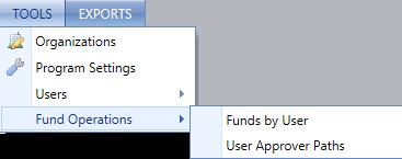 12 FUND OPERATIONS Fund operations control what funds users have access to. A user can access to one or many funds.