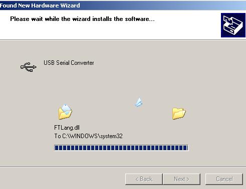 2. Windows will begin installation of the driver, when completed click Finish. 3. Once installation of the driver has been completed the scale is ready to communicate with the PC via the USB port.